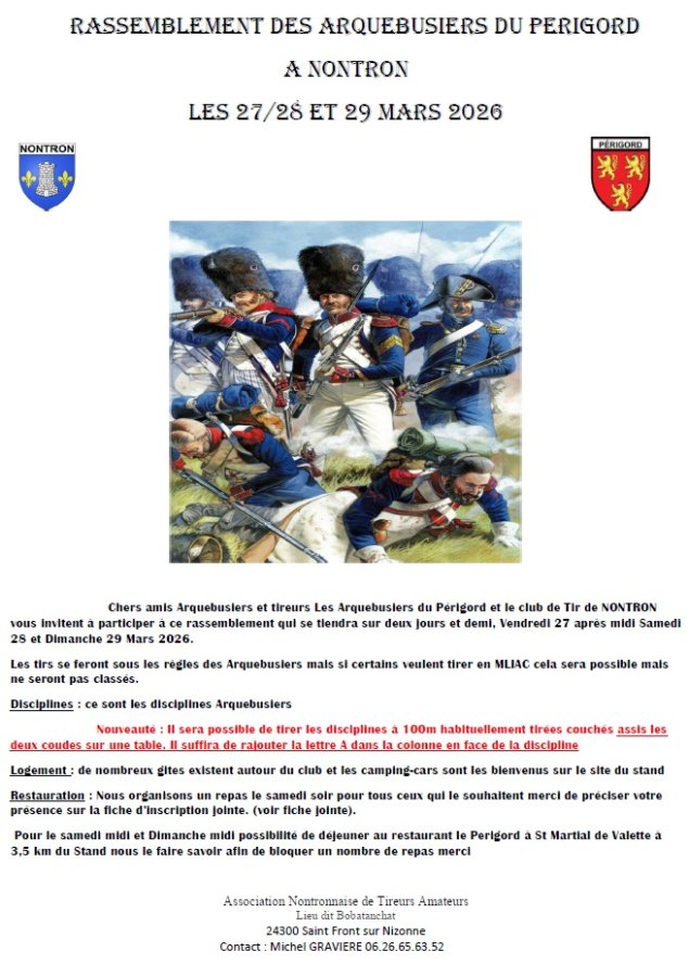 Rassemblement des Arquebusiers du Périgord à Nontron (24).